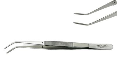 ADDLER DENTAL TWEEZERS, LINE SERRATED/FINE/STAINLESS STEEL 150MM. LIFE TIME ANTI RUSTING WARRANTY.