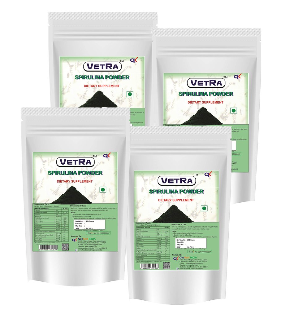 Spirulina Powder 1 KG -250 Grams * 4 Packs COMBO