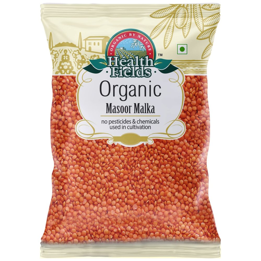 Health Fields Organic Masoor Malka Daal/Red Lentil - 1 KG
