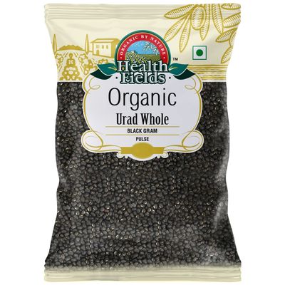 Health Fields Organic Urad Daal/Black Gram - Whole - 1 KG