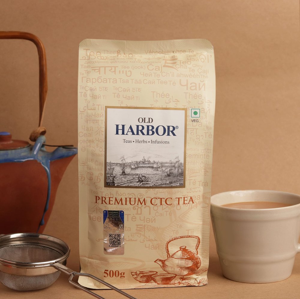 Old Harbor Premium Assam CTC Tea 500gm pack| Estate Origin- Assam| kadak chai | Stroong,Refreshing & Aromatic