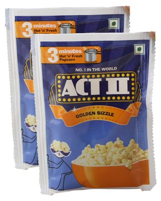 Star Combo - Act II Instant Popcorn Golden Sizzle, 40g (Pack of 2) Promo Pack