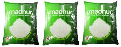 Madhur White Sugar, 5 kg (Set of 3)