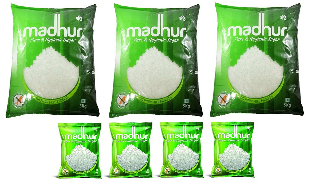 Madhur White Sugar, 19 kg (Combo of 7)
