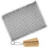 Stainless Steel Cast Iron Skillet Cleaner Chainmail Cleaning Scrubber With Hanging Ring for Cast Iron Pan,Pre-Seasoned Pan,Griddle Pans, BBQ Grills and More Pot Cookware-Square 7x7 Inch view 1