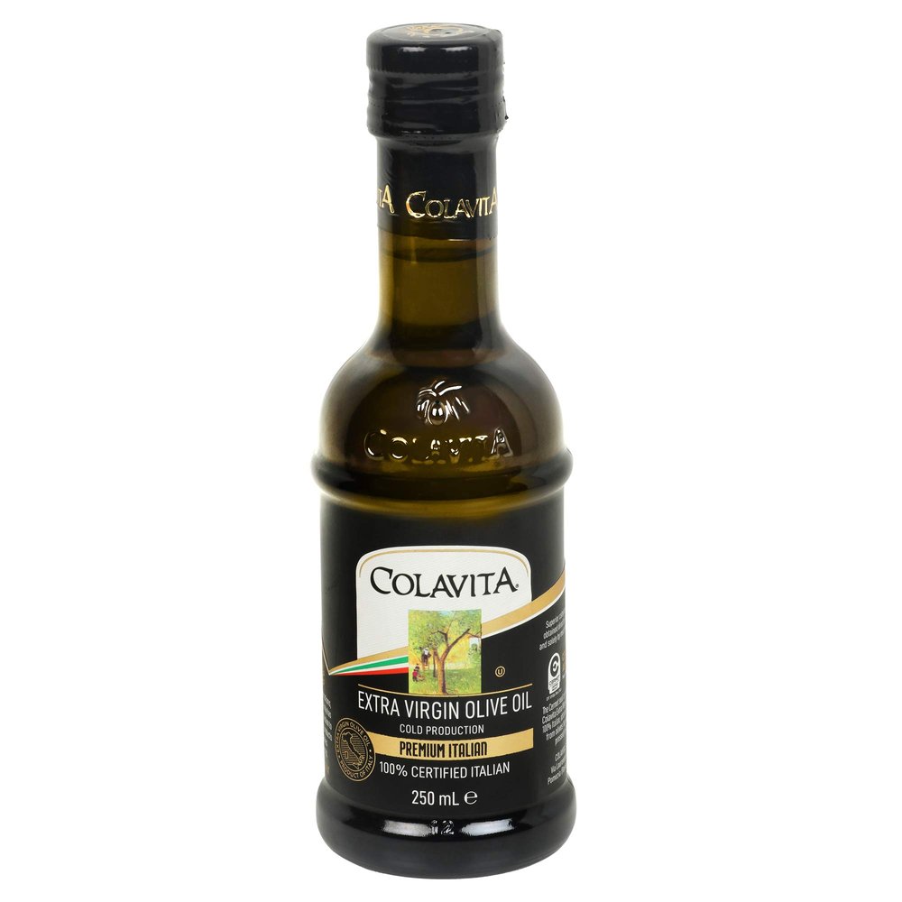Colavita Extra Virgin Olive Oil (250 ml) | Italian Premium Selection | Imported from Italy | Premium Olive Oil for Cooking, Dips and Marinades | Cold Pressed Oil from Italian grown Olives | Timeless Bottle Pack