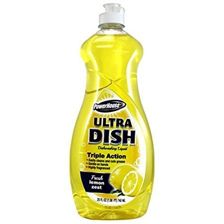 A USA Made Product PowerHouse Fresh Lemon Dishwashing Liquid, 740mL (6)