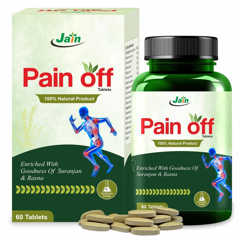 Jain Pain Off Tablets - 60 Count | Joint Pain Relief Tablets | Joint Support Supplement for Men & Women | Ayurvedic Tablets