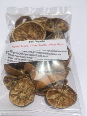 BSD Organics Natural Lemon, Citrus Limetta, Orange Slices/wheels - 5 Kg