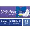Stayfree Dry Max All Night XXL Dry Cover Sanitary Pads For Women Combo, 28s x 2 (56 Pads) view 4