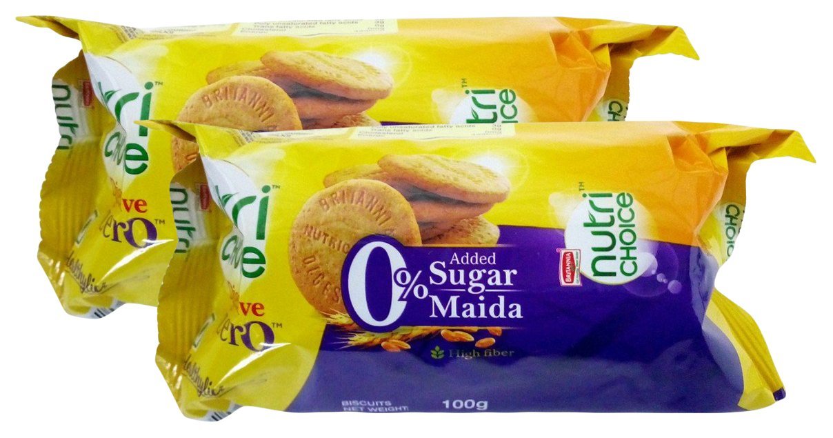 Hypercity Combo - Britannia Biscuits Nutri Choice, 100g (Pack of 2) Promo Pack