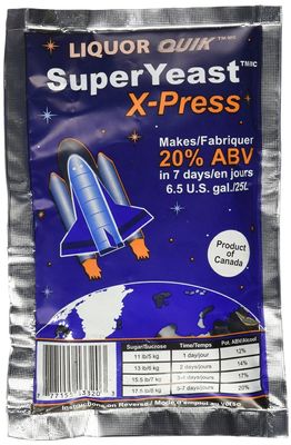 Home Brew Ohio B00CWEAPQQ Liquor Quik Super Yeast X-Press (Makes 6.5 U.S. Gal./25L), Multicolor