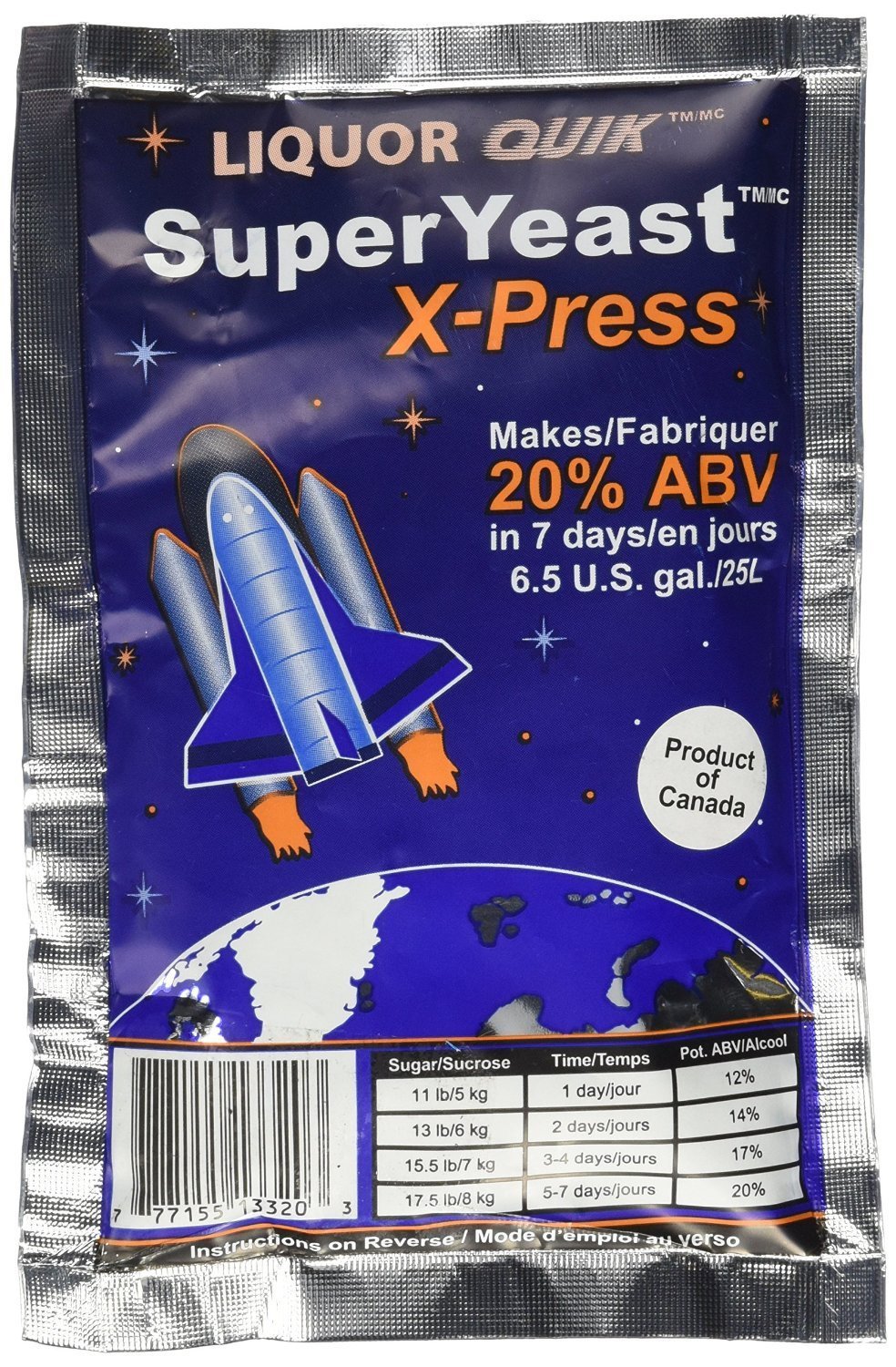 Home Brew Ohio B00CWEAPQQ Liquor Quik Super Yeast X-Press (Makes 6.5 U.S. Gal./25L), Multicolor