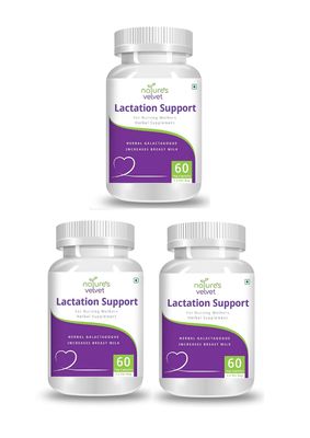 nature's velvet Lifecare Lactation Support Herbal Formulation For Nursing Mothers, 60 Veg Caps - Pack of 3