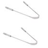 Blomideal Tongue Cleaner | Scraper (Set-2)| Fresher Breath | Taste Enhancer | Surgical Grade Austenitic Steel Naturally Antibacterial and Durable for Life Long Fresh Breath and Oral Health (Sliver Strip Handle) view 1