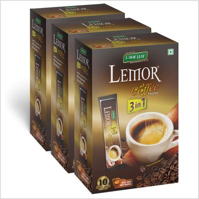 Combo Pack of Lemor Instant Coffee Premix (3 x 10 sachet)