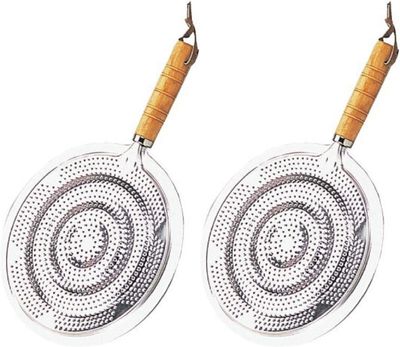 2 Simmer Ring Flame Heat Diffuser with Wooden Handle 2 Pack