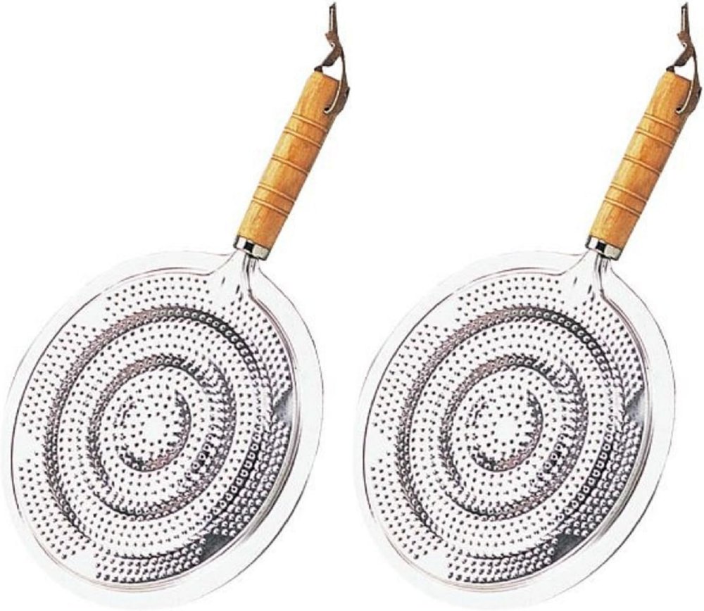 2 Simmer Ring Flame Heat Diffuser with Wooden Handle 2 Pack