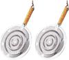 2 Simmer Ring Flame Heat Diffuser with Wooden Handle 2 Pack view 1