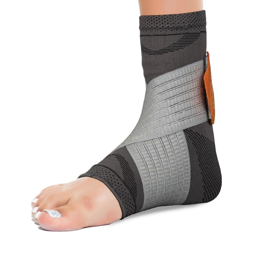 Vissco Ankler, 2 in 1 Anklet + Binder, Provides support & stability to the ankle for Sprain, Swelling Muscle & Ligament Injuries, Sports Injury- XL (Grey)