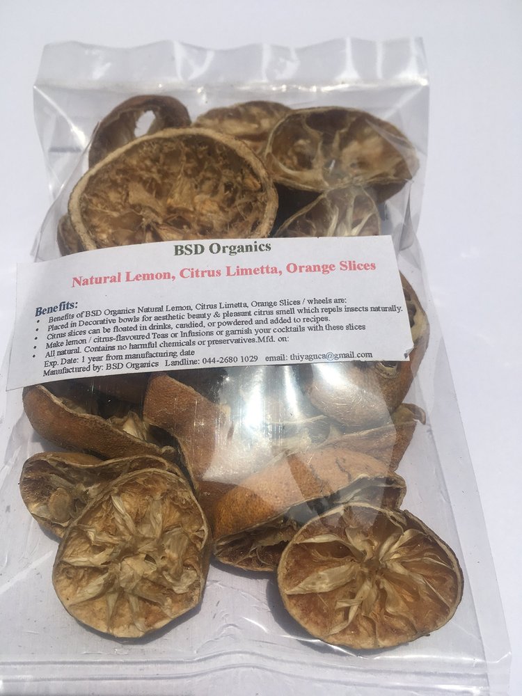 BSD Organics Natural Lemon, Citrus Limetta, Orange Slices/wheels - 500 gm