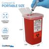 1 Quart size (Pack of 3) | Oakridge Products Sharps and Needle Container with Flip Lid | Perfect for personal use | Pen needles | Integrated needle unwinder | FDA approved | 8900sa view 2