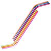 6Pcs 10.5"Drinking Straws, Aluminum Straws, Reusable Metal Smoothies Straws, Rainbow Colorful Straws for 20 30oz Stainless Tumblers Rumblers Cold Beverage, Free Cleaning Brush Included, Bent view 3