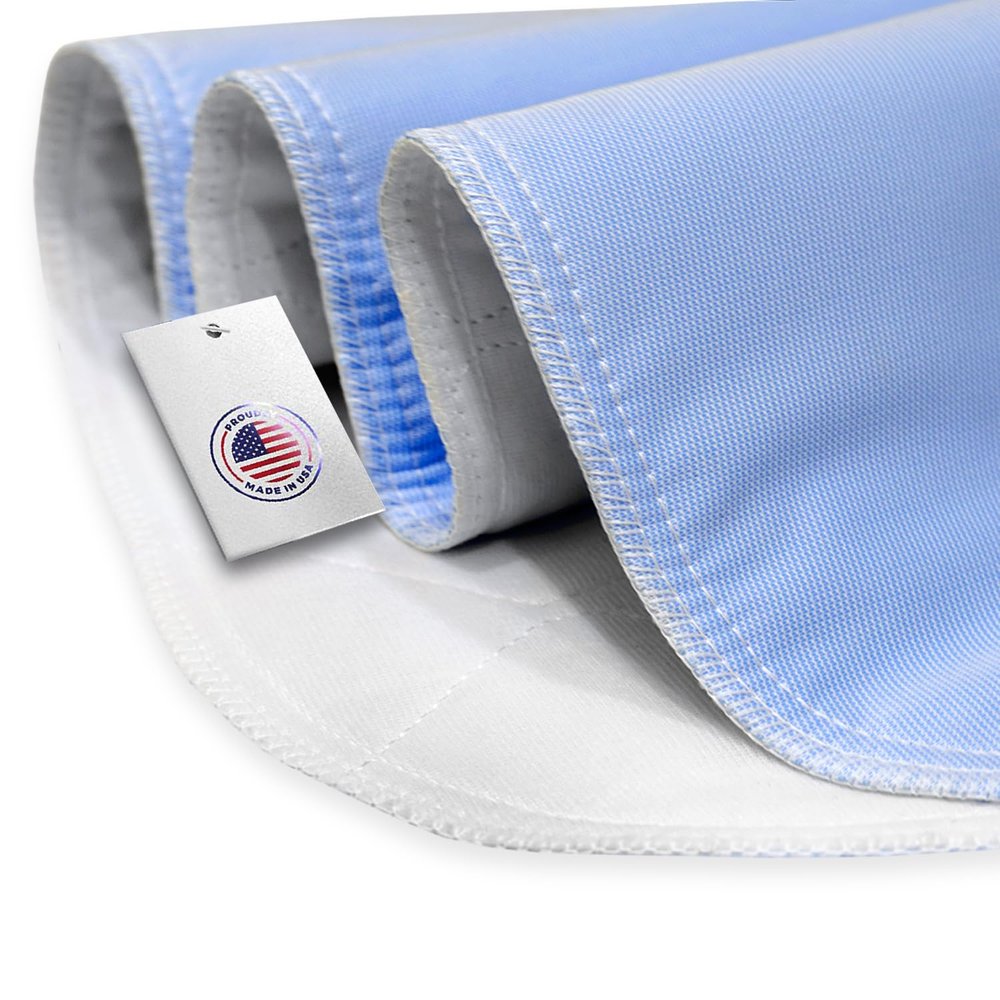 KosmoCare Reusable Underpad Washable Incontinence Bed Pad Overnight Sheet, Underpad Mattress Protection for Baby, Elderly & Patient Care - (Brushed Polyester) USA - Blue