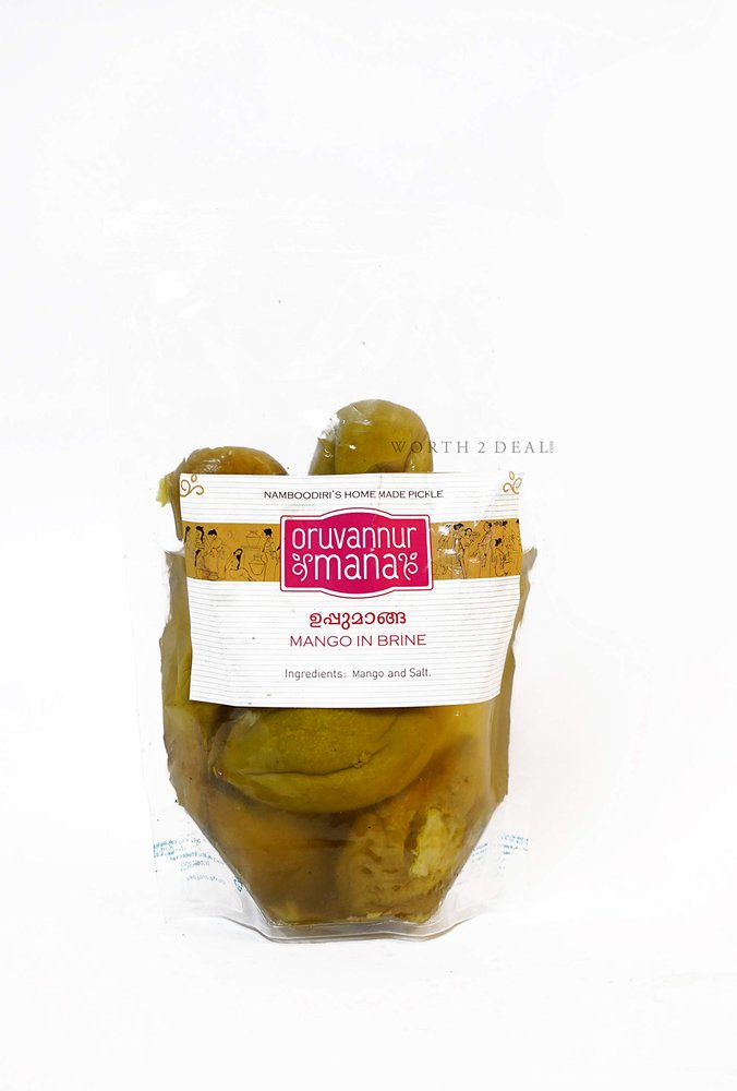 WORTH 2 DEAL Kerala Special Homemade Mango In Brine|Salted Mango|Manga Uppilittathu|Uppu Manga|Maavadu 400Gram|Pickled Mango|Khalle Ambo 400 Gram No Vinegar No Preservatives Added,Just Salt,Fresh