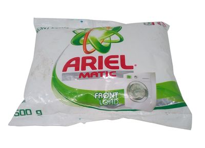 Ariel Detergent Powder - Matic Front Load, 500g Pouch