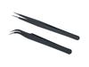 AKOAK Best Stainless Steel Professional Slim Tip-point and Curved Point Tweezers for Eyelash Extension,Nail Art,Electronics,Jewelry Making and Etc,Pack of 2 view 1