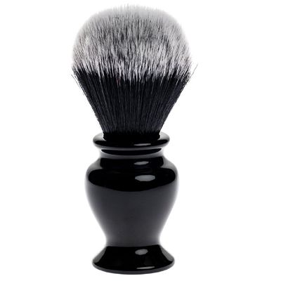 Fendrihan Black and White Synthetic Shaving Brush with Resin Handle for Personal and Professional Shaving