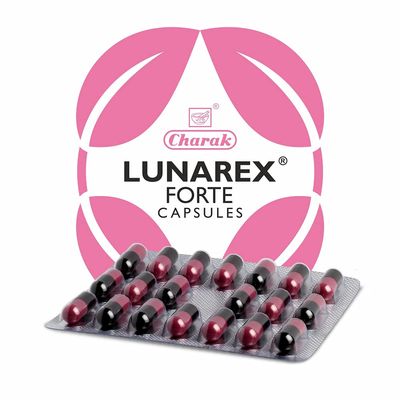 Charak Pharma Lunarex Forte Capsule for Menstrual wellness - 20 Capsules (Pack of 3)