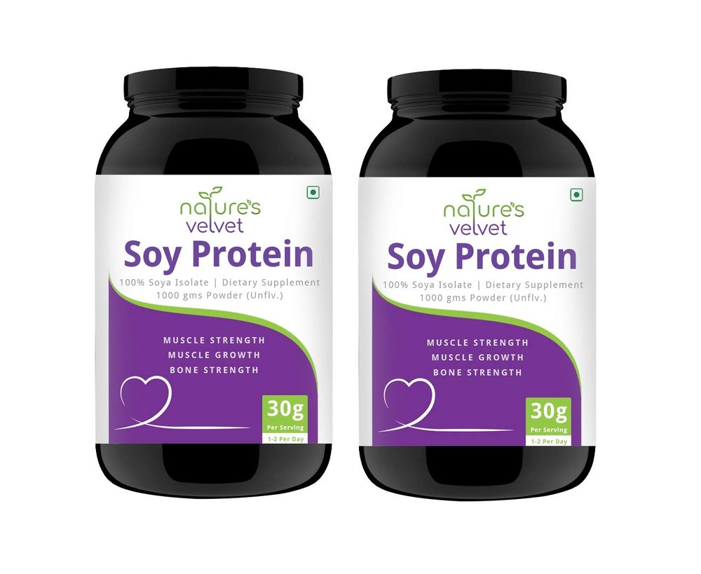 Natures Velvet Lifecare Soy Protein, Vegetarian and Natural, 1000 gms - Pack of 2