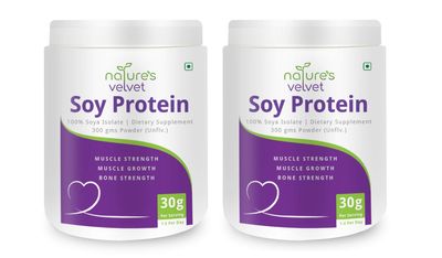 nature's velvet Lifecare Soy Protein, Vegetarian and Natural, 300 gms - Pack of 2