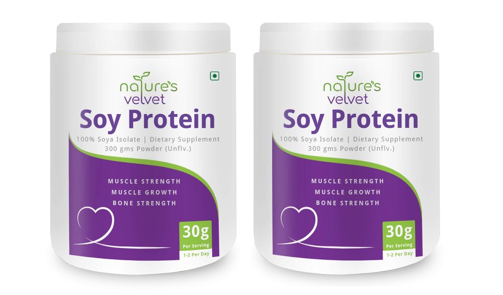 nature's velvet Lifecare Soy Protein, Vegetarian and Natural, 300 gms - Pack of 2