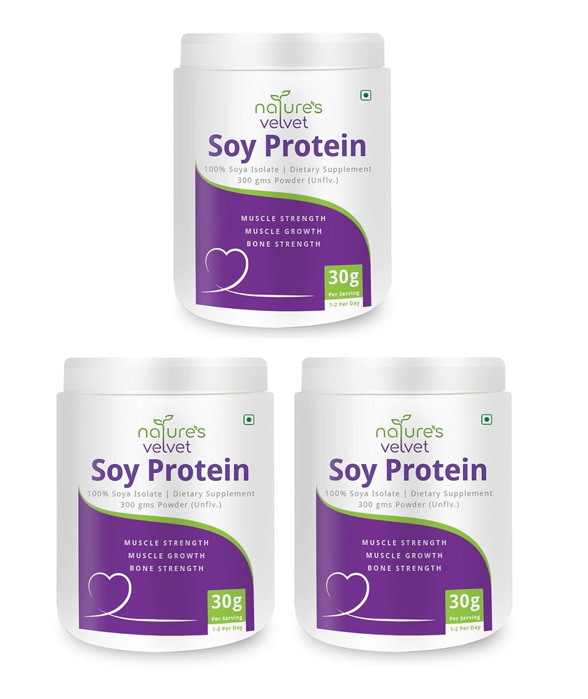 Natures Velvet Lifecare Soy Protein, Vegetarian and Natural, 300 gms - Pack of 3