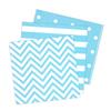 Generic Anyneo Striped Chevron Polka Dot Blue Paper Beverage Napkins 60 Count view 1