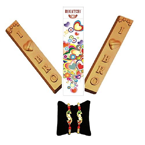BOGATCHI Rakhi for brother with chocolate, Special Gift Box 2 pieces