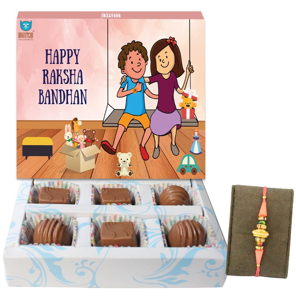 BOGATCHI rakhi chocolates, rakhi with chocolates for brother, raksha bandhan gifts, rakhi for brother with chocolates, rakhi for kids
