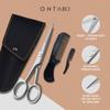Professional Beard Mustache Hair Trimming Grooming Cutting Scissors Shears Comb Tool Kit Leather Case for Men view 2