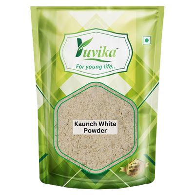 YUVIKA Kaunch Safed Powder (without Peel) - Mucuna Pruriens - White Kaunch Seeds Powder - Cowhage (100 Grams)