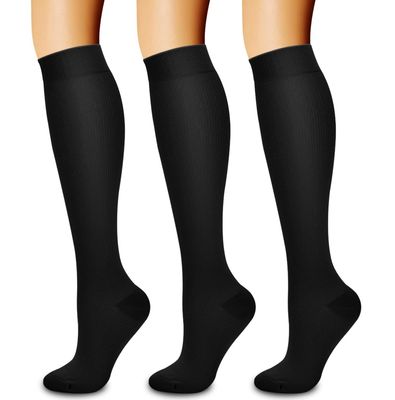 Compression Socks,(3 pairs) Compression Sock for Women & Men - Best For Running, Athletic Sports, Crossfit, Flight Travel
