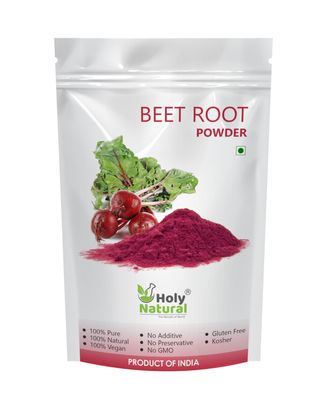 Holy Natural Beet Root Powder - 100 Gm | Rich in Vitamins & Minerals | Make it Smoothies, Juice, candy, Cakes | Also use in Cosmetic products