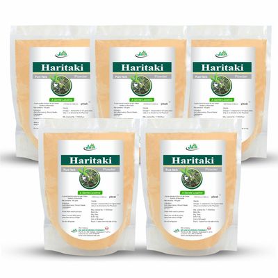 Jain Pure Haritaki Harade Terminalia Chebula Powder - 100 g (Pack of 5)