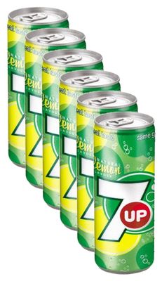 Hypercity Combo - 7UP Soft Drink Lemon Can, 250ml (Pack of 6) Promo Pack