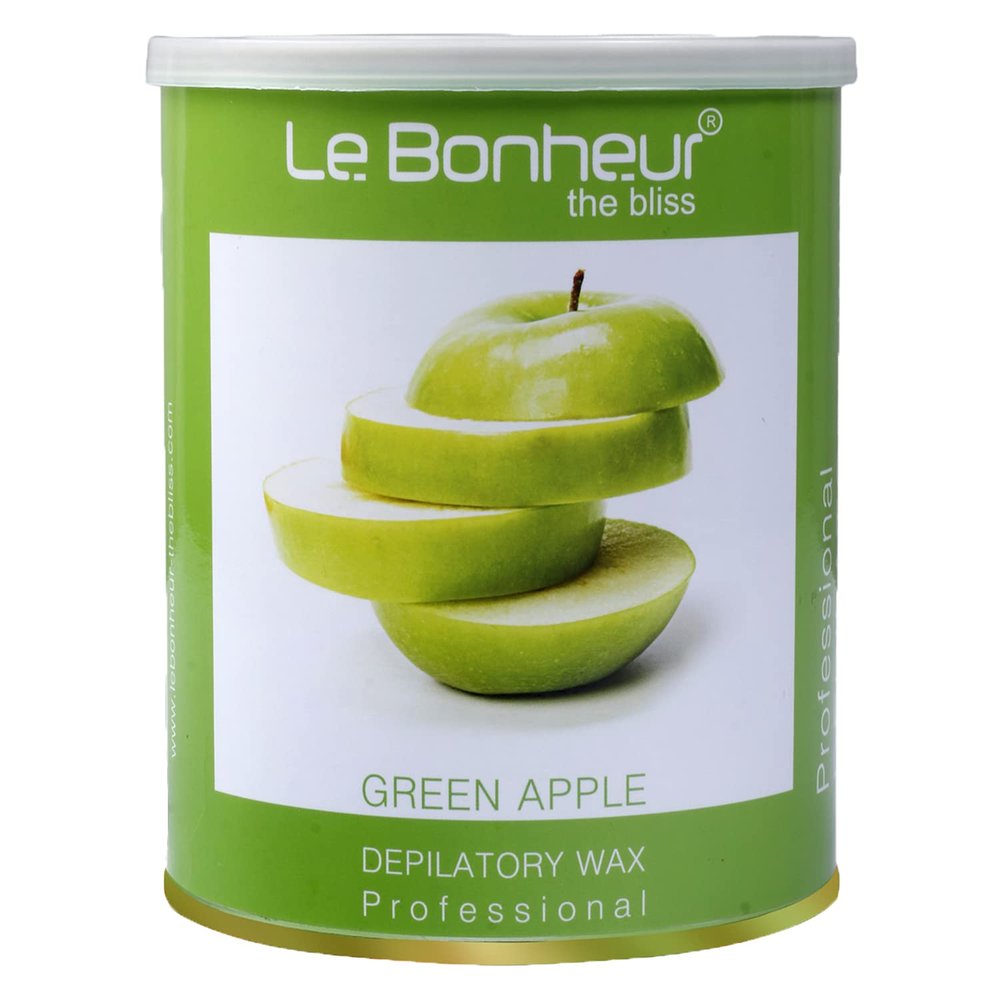 Le Bonheur Green Apple Liposoluble Wax 800g | Hair Removal Wax for Full Body | Sensitive Skin | Sensitive Body Parts | Skin Delicate Areas