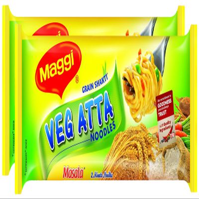 Big Bazaar Combo - Maggi 2 Minute Vegetable Atta Noodles, 320g (Pack of 2) Promo Pack