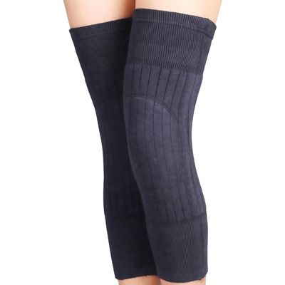 1 Pair(2PCS) Unisex Adults Wool Winter Warming Knee Pads- Thciken Sponge Padding Sleeves Knee Brace Support Guards Protector(Grey)