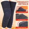 1 Pair(2PCS) Unisex Adults Wool Winter Warming Knee Pads- Thciken Sponge Padding Sleeves Knee Brace Support Guards Protector(Grey) view 3